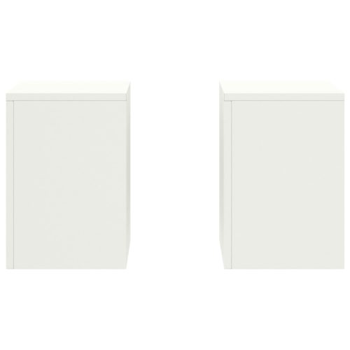  Kültéri Növénytartók Pillér 2 db Fehér 24x24x35 cm Acél