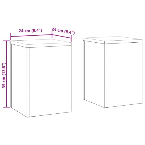  Kültéri Növénytartók Pillér 2 db 24x24x35 cm Galvanizált Acél