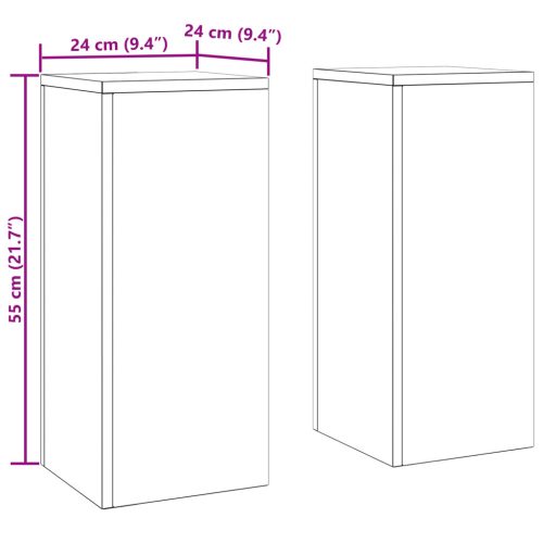  Kültéri növénytartók Pillér 2 db Olívazöld 24x24x55 cm Acél