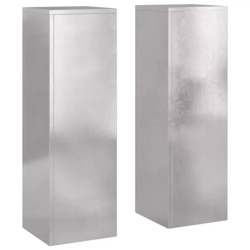  Növényállvány 2 pcs Ezüst 24 x 24 x 75 cm Rozsdamentes acél