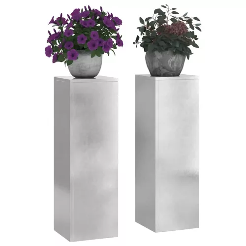  Növényállvány 2 pcs Ezüst 24 x 24 x 75 cm Rozsdamentes acél