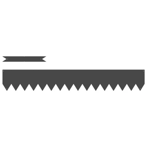  pázsitélvédők 20 db Fekete 100x0.5x15 cm Műanyag