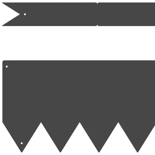  Fűszegély 50 db Fekete 100x0.5x15 cm Acél