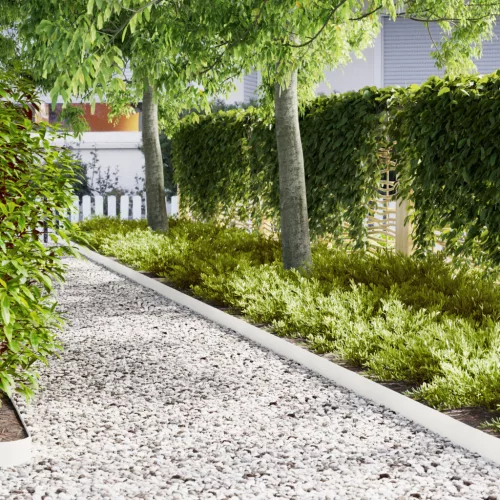  Fűhatárolók 30 db Fehér 100x0.5x15 cm Műanyag