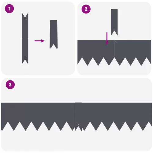  Gyepszegélyek 10 db Antracit 100x0,5x15 cm Acél
