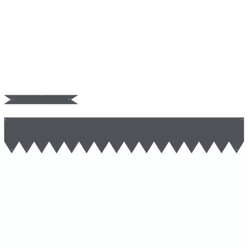  Gyepkerítések 50 db Antracit 100x0.5x15 cm Műanyag