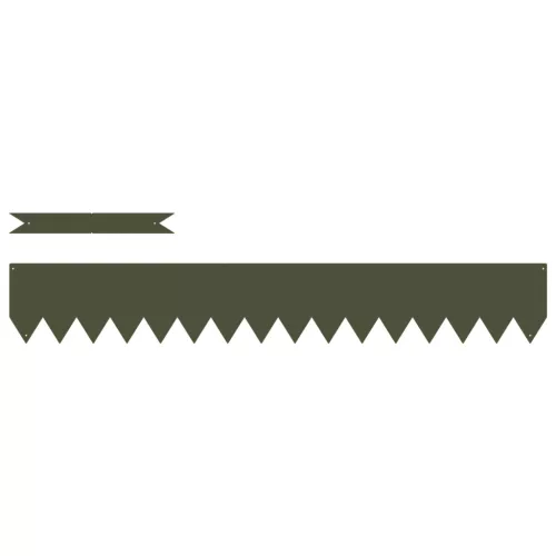  fűszegélyezések 10 db Olívazöld 100x0,5x15 cm Műanyag