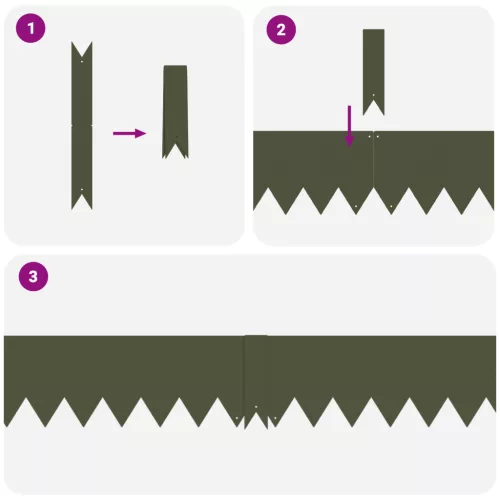  fűszegélyezések 10 db Olívazöld 100x0,5x15 cm Műanyag