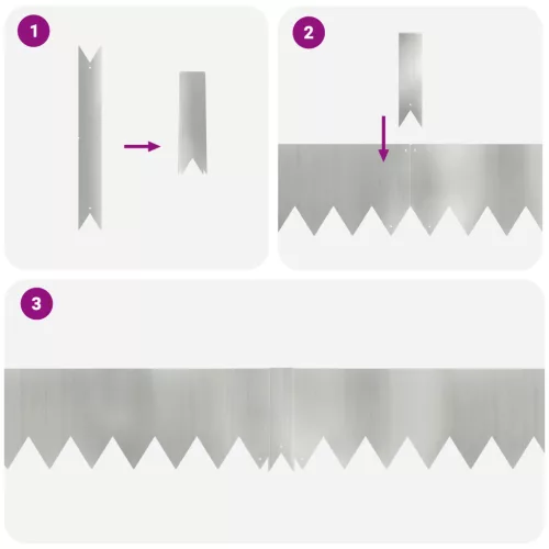  Fűszegélyek 10 db 100x0.5x15 cm Horganyzott Acél