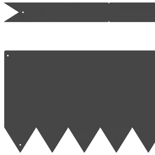  Fűszegélyek 20 db Fekete 100x0.5x20 cm Acél