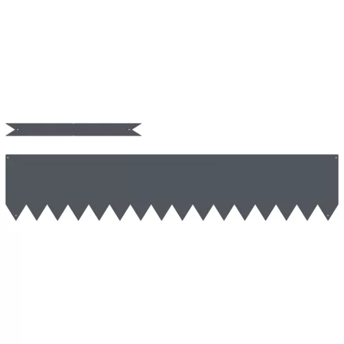  Gyepszegélyek 30 db Antracit 100x0,5x20 cm Acél