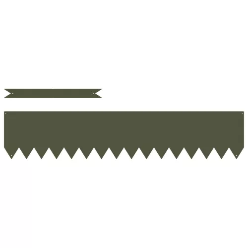  Fűszegélyezések 30 db Olívazöld 100x0.5x20 cm Acél