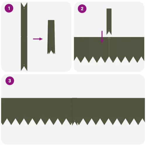  Fűszegélyezések 30 db Olívazöld 100x0.5x20 cm Acél