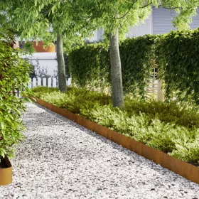  Fűszegélyek 20 db 100x0.5x20 cm Időjárásálló Acél