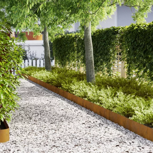  Fűszegélyek 20 db 100x0.5x20 cm Időjárásálló Acél