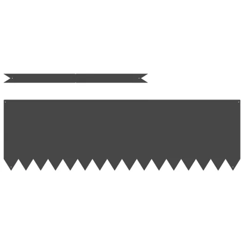  Fűszegélyek 20 db Fekete 100x0,5x30 cm Műanyag