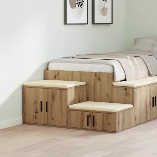  Tárolószekrény Kézműves Tölgy 127x41x40 cm Szerelt Fa