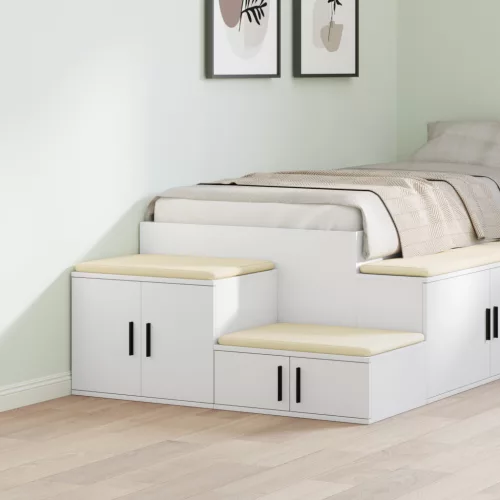  Fehér Tárolószekrény 118x41x40 cm Műgyanta