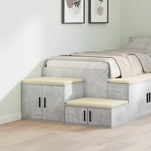  Tárolószekrény Beton szürke 118 x 41 x 40 cm Faanyag