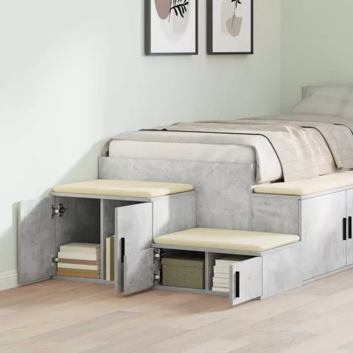  Tárolószekrény Beton szürke 118 x 41 x 40 cm Faanyag