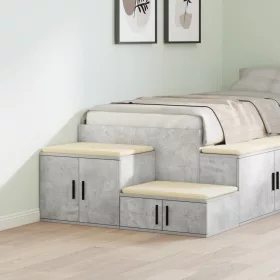  Beton Szürke Tároló Szekrény 103x41x40 cm Mérnöki Fa