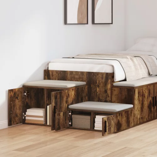  Tárolószekrény Füstölt Tölgy 103x41x40 cm Műszaki Fa