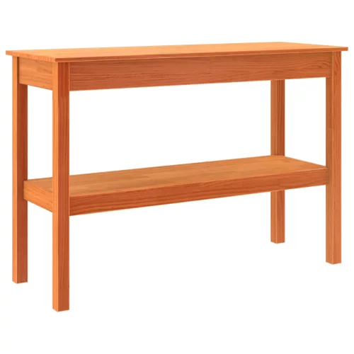  Konzolasztal Viaszbarna 110 x 40 x 75 cm Tömör fenyőfa