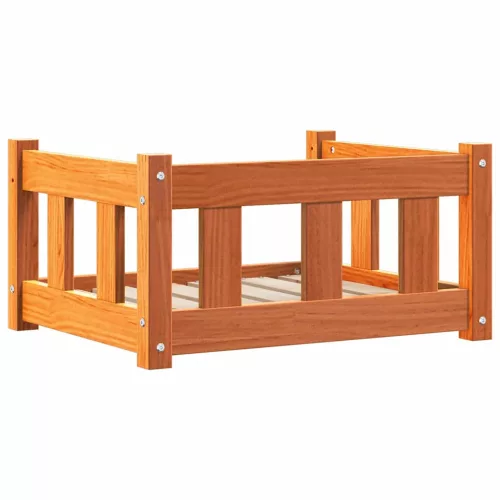  Kutyafekhely Faggyú barna 55 x 45 x 28 cm Tömör fenyőfa