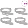  Kerti gyepszegély 4 pcs Ezüst 450 x 10 cm Horganyzott acél
