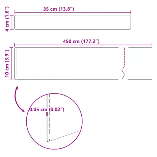  Kerti gyepszegély 4 pcs Ezüst 450 x 10 cm Horganyzott acél