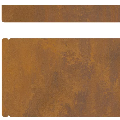  Kerti gyepszegély Rozsdás 450 x 10 cm időjárásálló acél