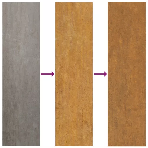  Kerti gyepszegély 4 pcs Rozsdás 450 x 10 cm időjárásálló acél