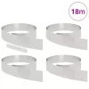  Kerti gyepszegély 4 pcs Ezüst 450 x 15 cm Rozsdamentes acél