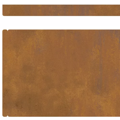  Kerti gyepszegély Rozsdás 450 x 15 cm időjárásálló acél