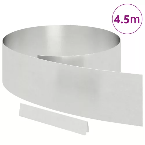  Kerti gyepszegély Ezüst 450 x 20 cm Rozsdamentes acél