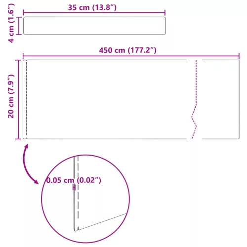  Kerti gyepszegély 4 pcs Ezüst 450 x 20 cm Horganyzott acél