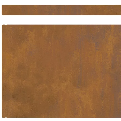  Kerti gyepszegély Rozsdás 450 x 20 cm időjárásálló acél