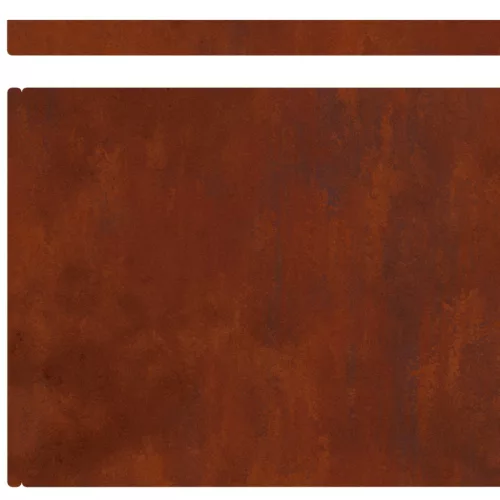  Fűszegélyezés Rozsdás 450 x 0.05 x 15 cm Időjárásálló acél