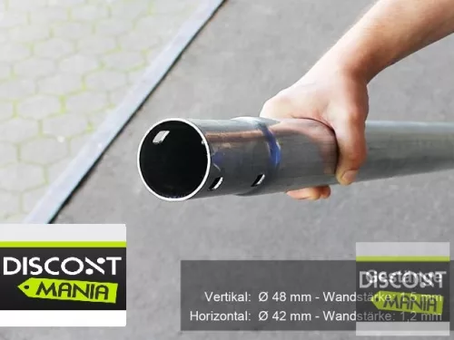 TP Everest 8x12m 3m oldalmagas raktársátor nehezen éghető PRIMEtex 2300 ponyvával, tetőablakkal, szürke