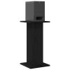  Hangszóró Állványok 2 db Fekete Tölgy 30x30x60 cm Mesterséges Fa