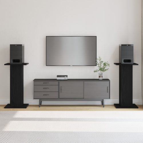  Hangszóró Állványok 2 db Fekete Tölgy 30x30x60 cm Mesterséges Fa