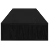  fekete tölgy színű szerelt fa monitorállvány 100 x 27 x 10 cm