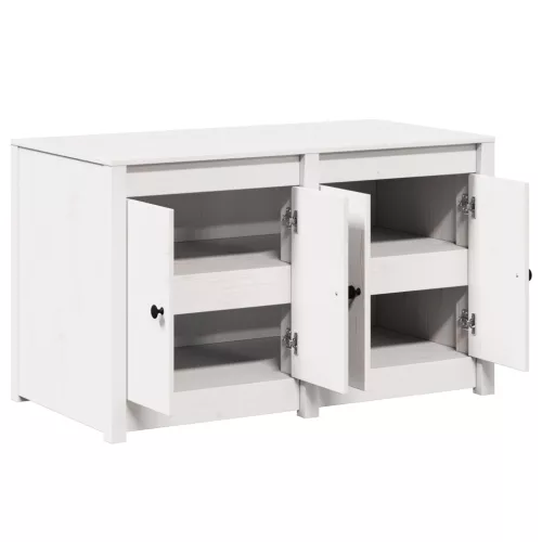  Kültéri Konyhaszekrény Fehér 106x55x64 cm Tömör Fenyőfa