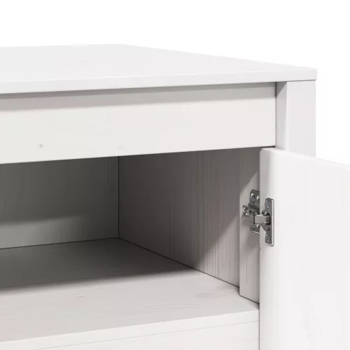  Kültéri Konyhaszekrény Fehér 106x55x64 cm Tömör Fenyőfa