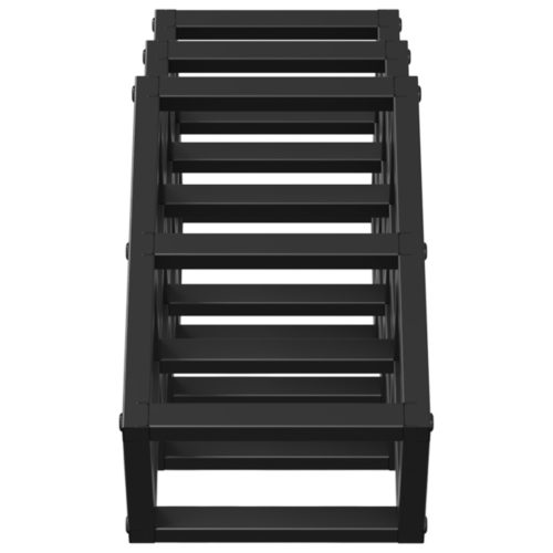  9 Palackos Borállvány 63x16,5x25 cm Porbevonatos Acél