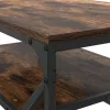  Dohányzóasztal polccal Füstölt tölgy 90x50x40 cm Forgácslap
