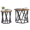  Fészekasztalok 2 db Régi fa Fércelt fa