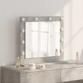    LED világítással ellátott sminktükör BetonSzürke 60x55x18 cm
