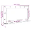  pipere tükör Beton szürke 100 x 55 x 18 cm Tükör Pipere tükör
