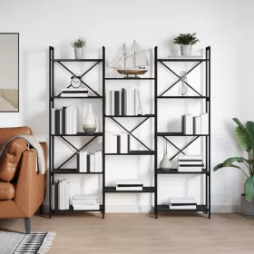  Könyvespolc Musta tammi 156 x 25 x 167.5 cm Faanyag